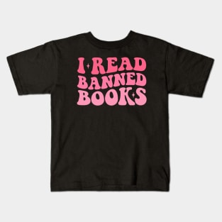 Groovy I Read Banned Books Geek Readers Kids T-Shirt